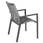 Стул темно-серый с высокой плетеной спинкой и сиденьем Braided Strength варинант исполнения - 3 | Loft Concept в Саратове