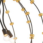 Люстра в форме шара с золотыми элементами на чёрном каркасе Arced Lines варинант исполнения - 1 | Loft Concept в Саратове