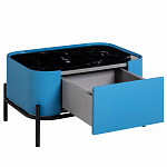Тумба прикроватная чёрно-голубая с  ящиком Blue Cabinet варинант исполнения - 2 | Loft Concept в Саратове