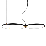 Люстра подвесная светодиодная черный металл Ring Horizontal варинант исполнения - 8 | Loft Concept в Саратове