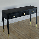 Дизайнерский Письменный стол Elsa Dreams Black с тремя ящиками варинант исполнения - 3 | Loft Concept в Саратове