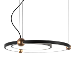 Люстра подвесная светодиодная черный металл Ring Horizontal варинант исполнения - 1 | Loft Concept в Саратове