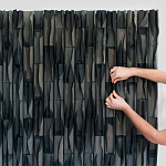 Современное Объемное Панно на стену Horizontal rhythmic waves варинант исполнения - 2 | Loft Concept в Саратове