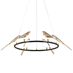 Подвесной светильник с декором в виде птиц Birds Ring Hanging Lamp варинант исполнения - 1 | Loft Concept в Саратове