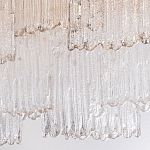 Люстра подвесная прямоугольная из рифленого стекла Fluted Glass Chandelier варинант исполнения - 1 | Loft Concept в Саратове