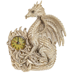 Часы в виде дракона Light Gold Dragon Clock варинант исполнения - 1 | Loft Concept в Саратове