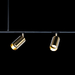 Люстра линейная с 5-ю цилиндрическими плафонами цвета латунь TRIBES CHANDELIER варинант исполнения - 5 | Loft Concept в Саратове