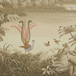 Обои ручная роспись Le Brésil Amarelo Sepia варинант исполнения - 3 | Loft Concept в Саратове