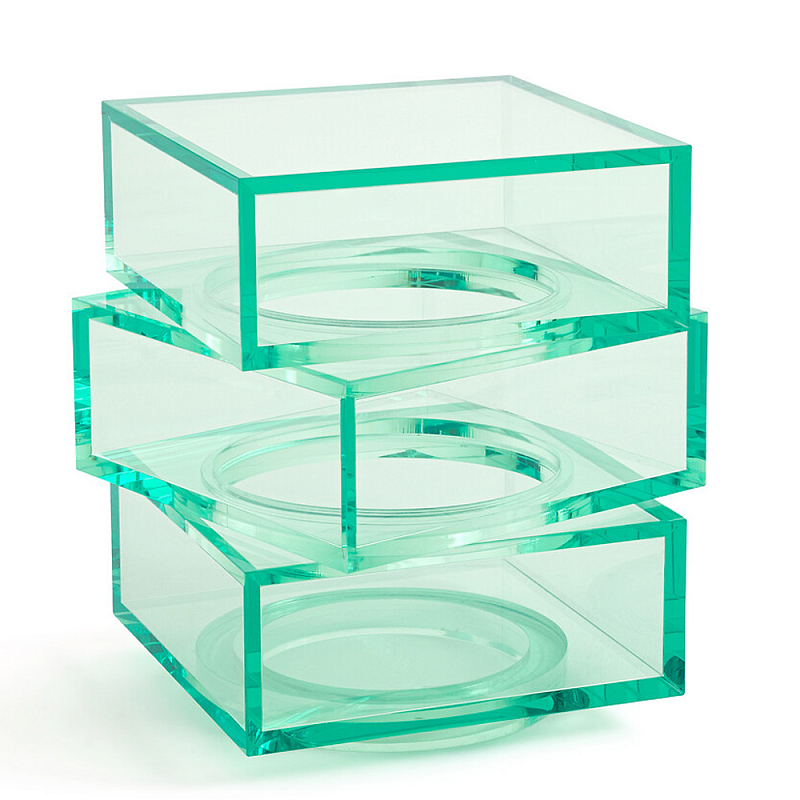 Стол журнальный в форме кубов Acrylic Furniture Lumina Mint Breeze Бирюзовый Стол журнальный в форме кубов Acrylic Furniture Lumina Mint Breeze Бирюзовый в Саратове | Loft Concept