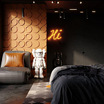 Гипсовая 3D панель с принтографией PM-105 варинант исполнения - 1 | Loft Concept в Саратове