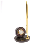 Часы настольные с ручкой из натурального камня Stone Clock варинант исполнения - 13 | Loft Concept в Саратове