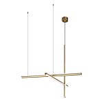 Люстра с 3-мя  пересекающимися цилиндрическими плафонами на тонких тросах Trumpet tube варинант исполнения - 2 | Loft Concept в Саратове