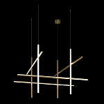 Люстра с 8-ю пересекающимися цилиндрическими плафонами на тонких тросах Trumpet tube варинант исполнения - 7 | Loft Concept в Саратове