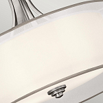 Люстра подвесная с двойным круглым плафоном из органзы и матового стекла Kichler варинант исполнения - 3 | Loft Concept в Саратове