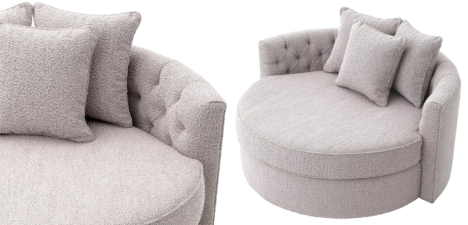 Диван Eichholtz Sofa Carlita Bouclé Grey Диван Eichholtz Sofa Carlita Bouclé Grey - Loft-Concept в Саратове