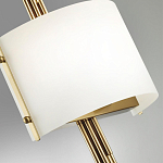 Бра с изогнутым плафоном на бронзовом основании с вертикальным декором из металлических трубок Sohne варинант исполнения - 8 | Loft Concept в Саратове