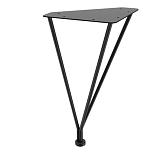 Стол журнальный c коричневой круглой столешницей на четырех черных ножках Charm Coffee Table варинант исполнения - 3 | Loft Concept в Саратове