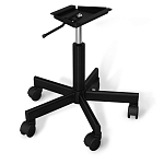 Стул с мягкой бирюзовой обивкой из велюра и подъемно-поворотным механизмом на черных колесиках Harper Turquoise варинант исполнения - 3 | Loft Concept в Саратове