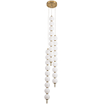 Подвесной светильник с плафонами в виде шаров из акрила Pearls Suspension Brass Cascade Hanging Lamp варинант исполнения - 1 | Loft Concept в Саратове