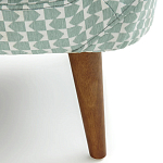 Кресло светло-бирюзовое с принтом Pauley Light Turquoise Armchair варинант исполнения - 4 | Loft Concept в Саратове