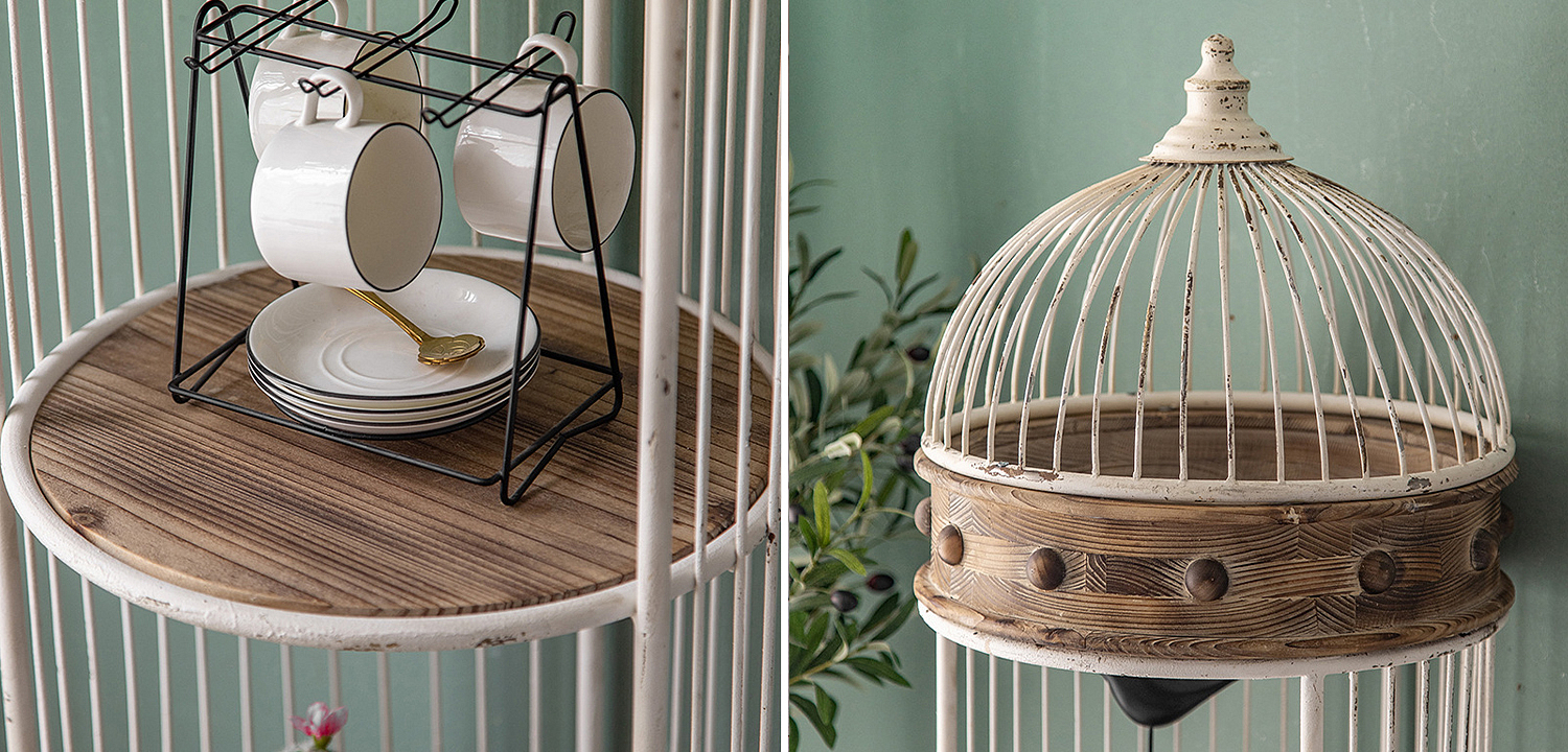 Стеллаж клетка Cage Rack White Provence Стеллаж клетка Cage Rack White Provence - Loft-Concept в Саратове