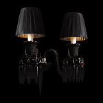 Бра с двумя черными абажурами и декоративными подвесками Lustre Reverie варинант исполнения - 3 | Loft Concept в Саратове