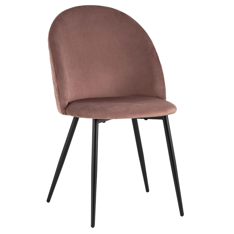 Мягкий стул в велюре пыльно-розового цвета Miruna Chair Черный Пепельно-розовый Мягкий стул в велюре пыльно-розового цвета Miruna Chair Черный Пепельно-розовый в Саратове | Loft Concept