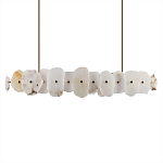 Подвесной светильник с фигурными элементами из белого алебастра Cryptocrystalline Stone варинант исполнения - 7 | Loft Concept в Саратове
