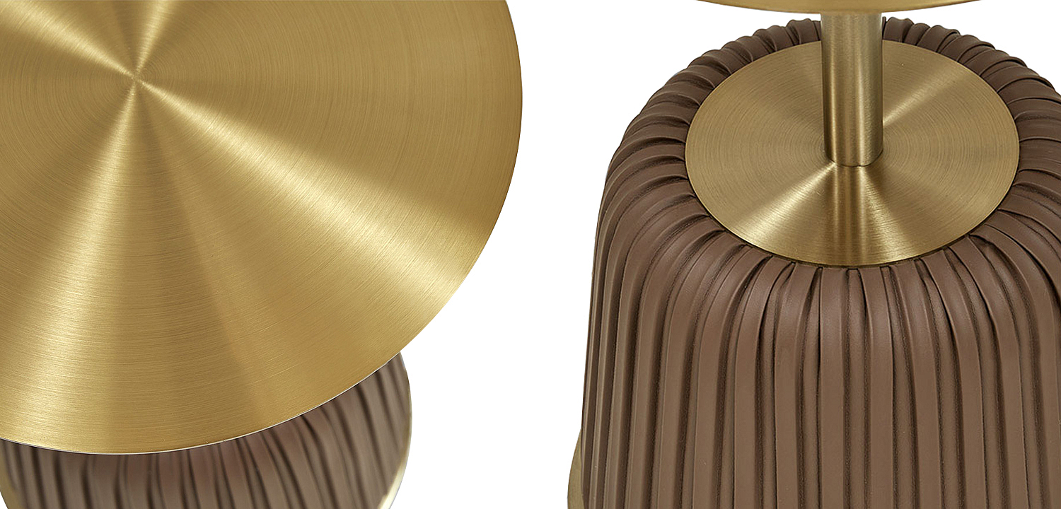 Приставной стол Orlaith Brown Gold Side Table Приставной стол Orlaith Brown Gold Side Table - Loft-Concept в Саратове