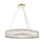 Люстра подвесная круглая из прозрачного хрусталя с золотым корпусом Selfsufficient варинант исполнения - 7 | Loft Concept в Саратове