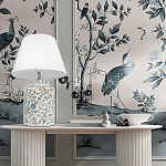 Настольная лампа цилиндрическая с цветочной росписью Lamp Flower Painting варинант исполнения - 6 | Loft Concept в Саратове