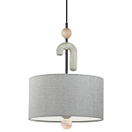 Люстра с серым тканевым плафоном Flourish варинант исполнения - 1 | Loft Concept в Саратове