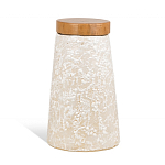 Керамический столик с деревянной столешницей "Пешка" варинант исполнения - 6 | Loft Concept в Саратове