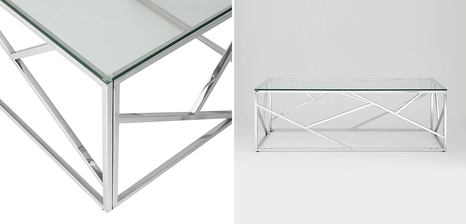 Столик кофейный Geometry Serene Phoenix Silver Столик кофейный Geometry Serene Phoenix Silver - Loft-Concept в Саратове