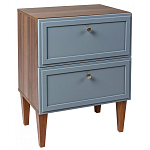 Тумба прикроватная серая из массива бука с 2-мя ящиками Wenge Light варинант исполнения - 1 | Loft Concept в Саратове