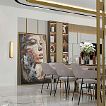 Бра в металлическом корпусе с рассеивателем из бежевого алебастра Cryptocrystalline Stone варинант исполнения - 2 | Loft Concept в Саратове