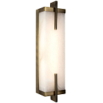 Бра со стеклянным плафоном имитация мрамора Tommaso Rectangular Bronze Marble Wall Lamp варинант исполнения - 1 | Loft Concept в Саратове