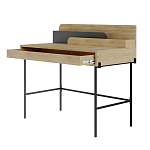 Стол письменный с выдвижным ящиком цвета древесины LEILA WORKING TABLE OAK ANTHRACITE варинант исполнения - 1 | Loft Concept в Саратове