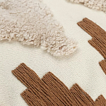 Чехол на подушку с вышивкой в виде геометрических узоров Beige Calista Square варинант исполнения - 2 | Loft Concept в Саратове