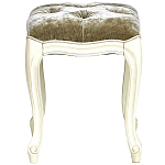 Пуф из массива дерева с велюровой обивкой Lefevre French Seating варинант исполнения - 2 | Loft Concept в Саратове