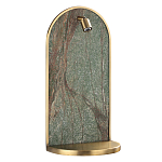 Настенный светильник зеленого цвета с бронзовой рамкой овальной формы с полкой Herbarium  варинант исполнения - 1 | Loft Concept в Саратове