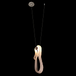 Подвесной светильник белого цвета с изогнутым плафоном Flow Loop варинант исполнения - 3 | Loft Concept в Саратове