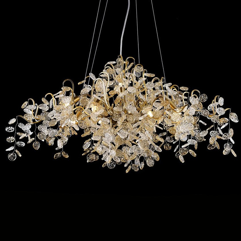 Люстра FAIRYTREE Chandelier Gold 9 Прозрачное Стекло Золотой Люстра FAIRYTREE Chandelier Gold 9 Прозрачное Стекло Золотой в Саратове | Loft Concept