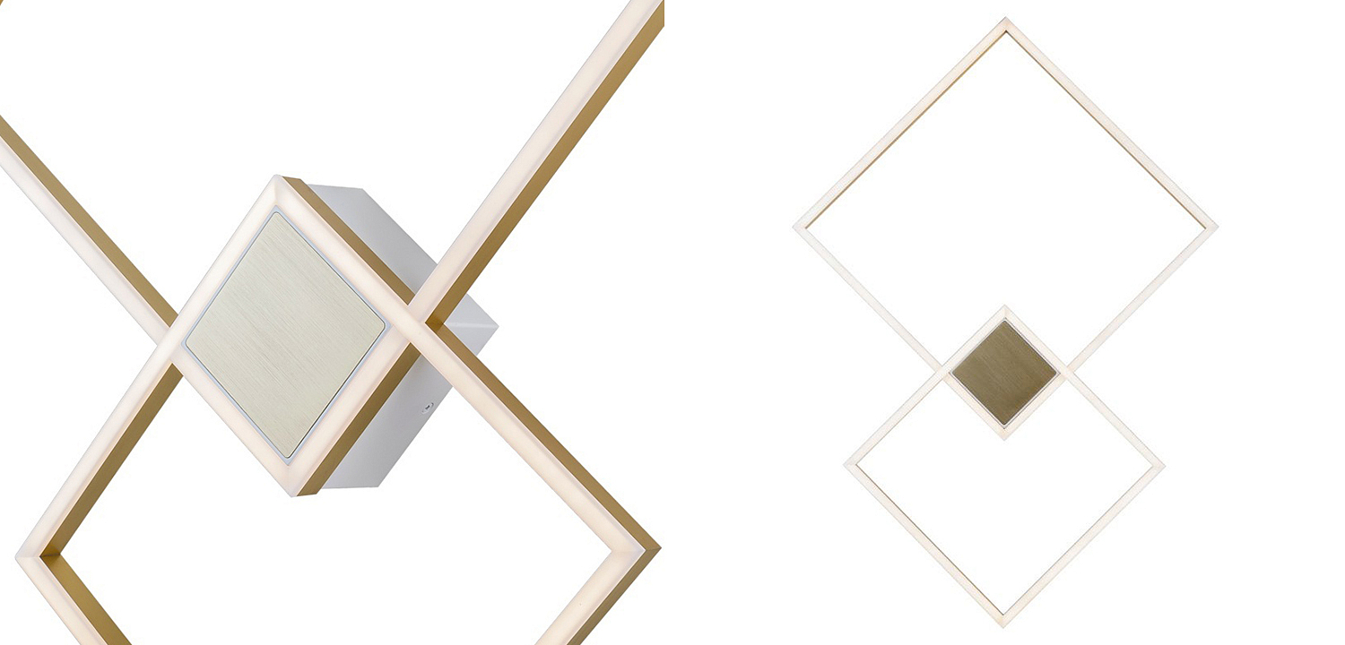 Потолочный светильник Squares Two Geometrical Shape Ceiling Light Потолочный светильник Squares Two Geometrical Shape Ceiling Light - Loft-Concept в Саратове