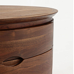 Прикроватный столик из дерева с 2-мя ящиками Moon Walnut Furniture варинант исполнения - 5 | Loft Concept в Саратове