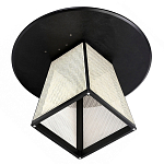 Обеденный стол с круглой чёрной столешницей и плетёным основанием Savanna Round Table варинант исполнения - 2 | Loft Concept в Саратове