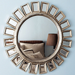 Зеркало-солнце в серебряной раме Silver Sun варинант исполнения - 1 | Loft Concept в Саратове