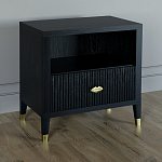 Прикроватная тумбочка с полкой Elsa Dreams Black варинант исполнения - 1 | Loft Concept в Саратове