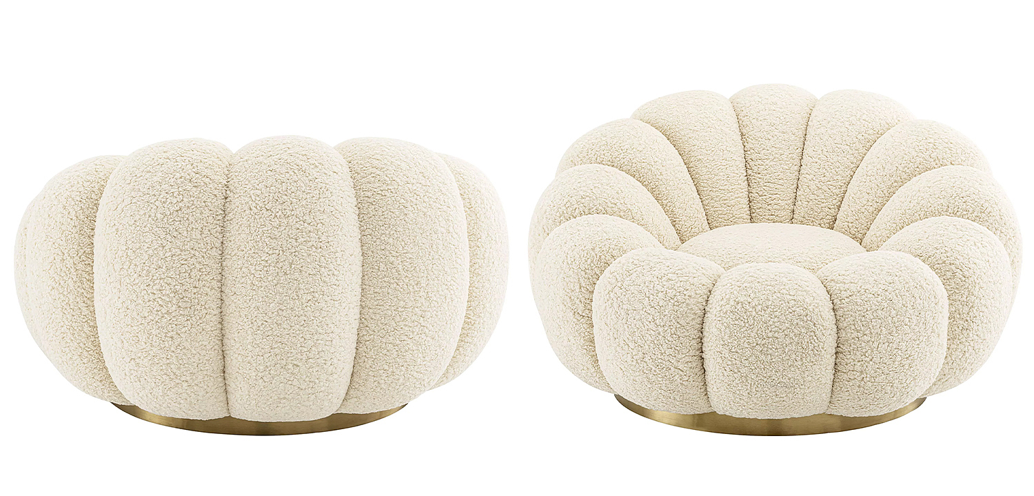 Кресло Eichholtz Swivel Chair Mello Faux Shearling Кресло Eichholtz Swivel Chair Mello Faux Shearling - Loft-Concept в Саратове