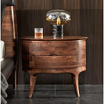 Прикроватный столик из дерева с 2-мя ящиками Moon Walnut Furniture варинант исполнения - 2 | Loft Concept в Саратове